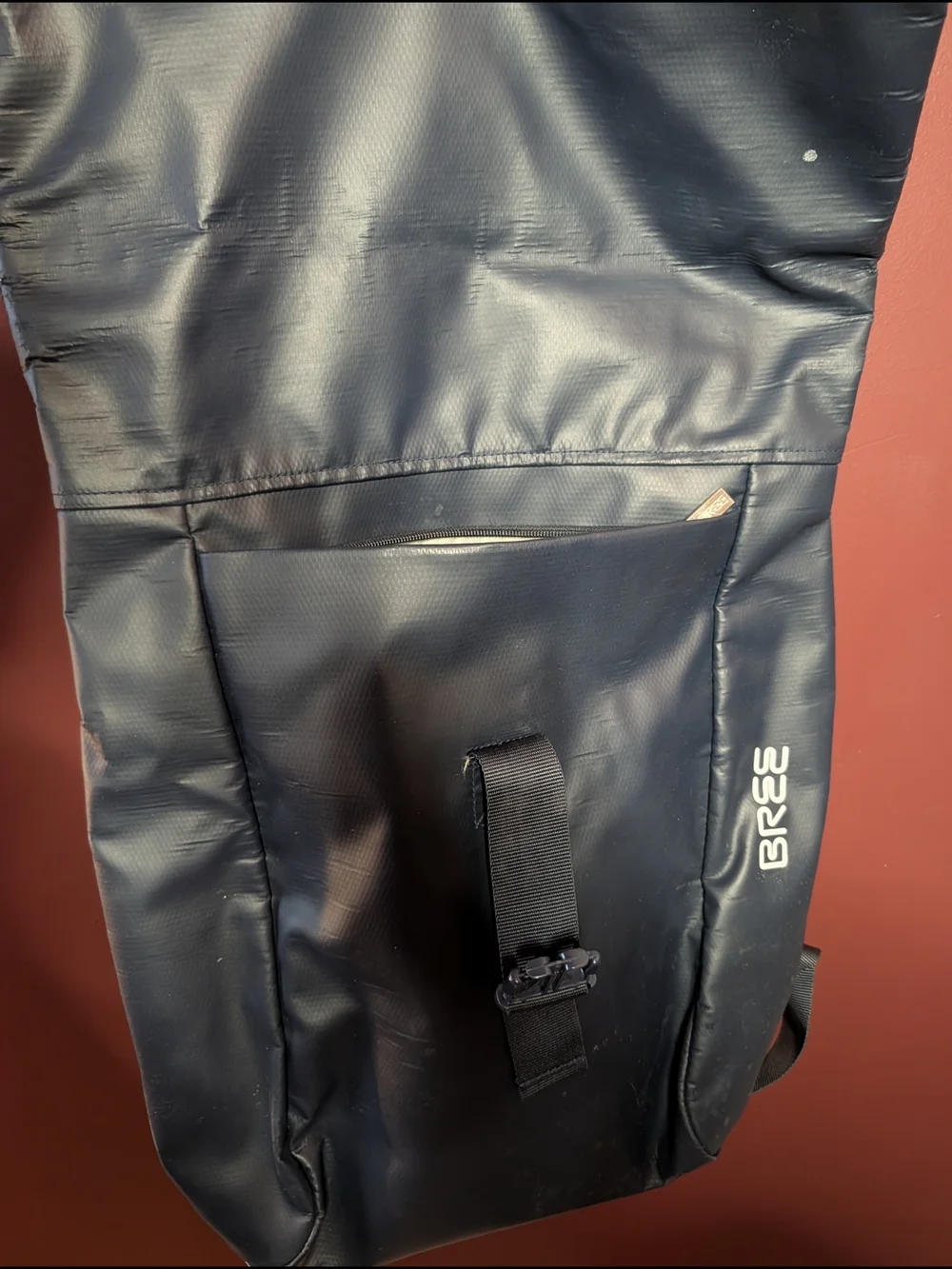 BREE Blue Waterproof XL Roll-Top Snap Backpack Waterproof Urban Commuter Bag